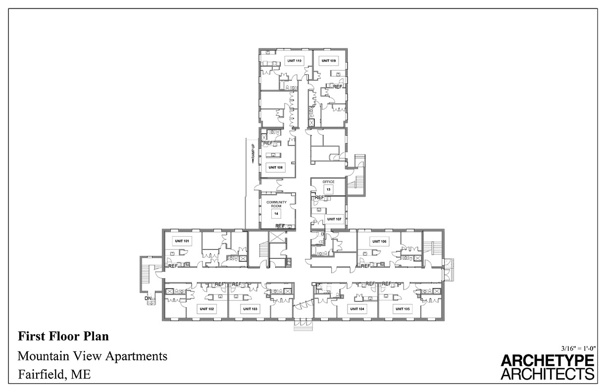 Picture of Floor and unit plans – Mountain View Apartments in Fairfield, Maine