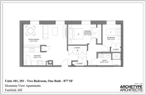 Floor and unit plans – Mountain View Apartments in Fairfield, Maine